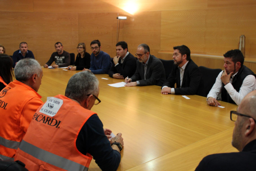 Reunió entre el comité d'empresa de Bacardí i els alcaldes del Bbaix Vallès